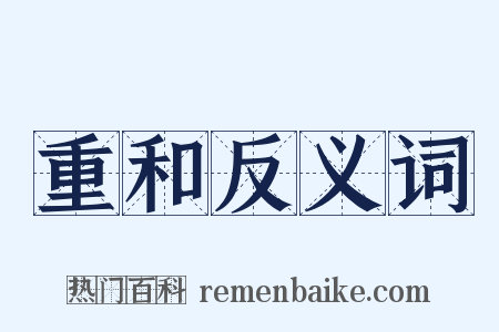 重和反义词是什么意思的图片